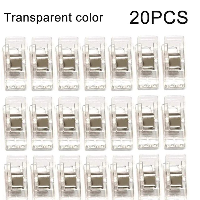 50 Uds Clips para costura multiusos Clips coloridos Clips de seguridad para tejer manualidades de plástico Clips de encuadernación de colores surtidos papel