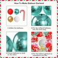 thumbnail image 3 of Guirlande de Ballons de Noël, 168 Pcs Ballons de Noël Ballons Rouges Roses Verts pour Décorations de Noël..., 3 of 7