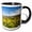Black/White, variant on 3drose, Vines and Olive Groves of the Village of Panzano, Italy, 11oz Two-tone Red Mug
