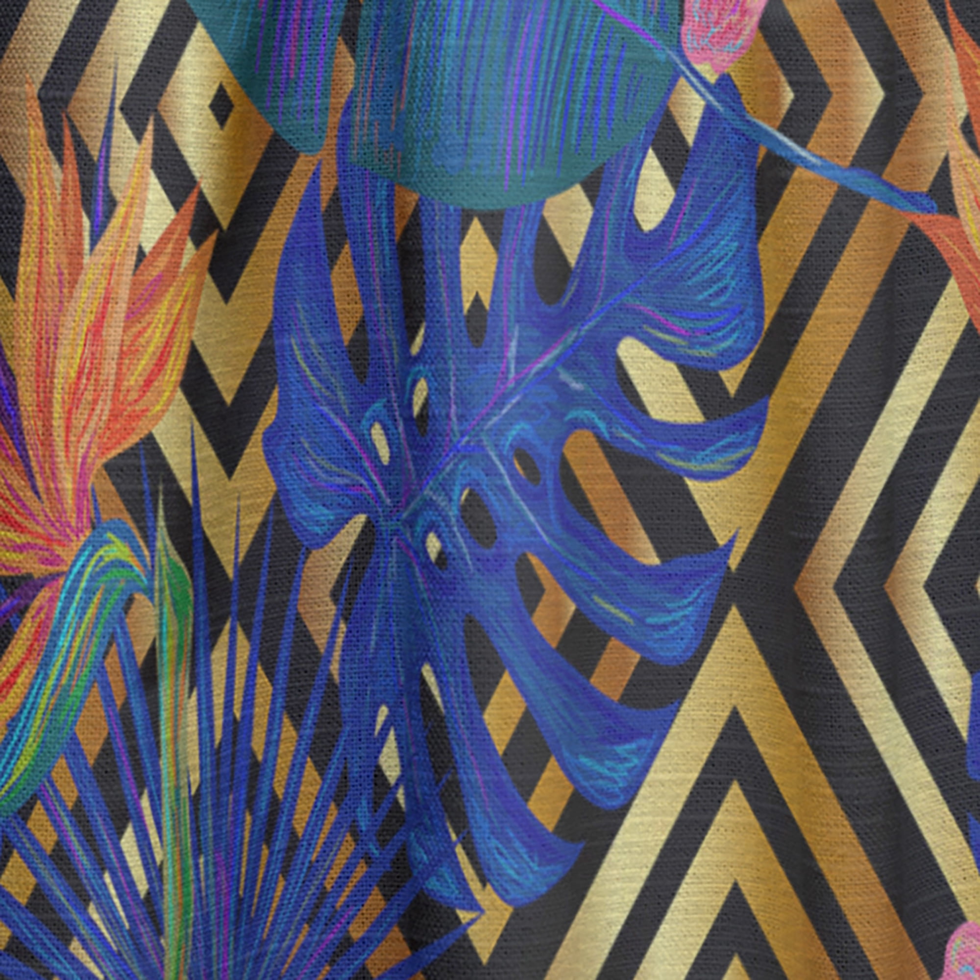 Designart 'Abstract Retro Design Pattern IV' Mid-Century Modern Curtain Panel