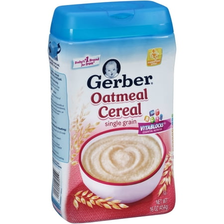 Gerber Oatmeal Baby Cereal, 16 Ounce - Walmart.com