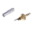 thumbnail image 2 of facefd 3.5mm Screw Lock Stereo Jack Male Plug Metal Audio Solder Adapter silver, 2 of 8