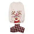 thumbnail image 4 of Fgnfyis Christmas Family Pajamas Matching Sets Deer Check Print Soft 2 Piece Set Sleepwear Nightwear, 4 of 4