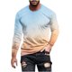 thumbnail image 2 of Blusas y camisas de manga larga con cuello redondo para hombre, blusas casuales de cuello redondo y manga larga, camisetas estampadas, blusas para hombre, 2 of 5