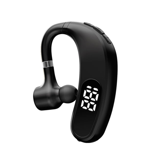 Herunwer Single-Ear Sport Bluetooth Headset with Digital Display, ANC Noise Cancelling, 30-Hour Playtime