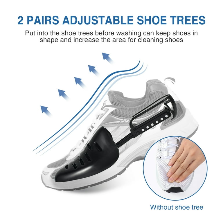 2 Pack Shoe Washing Bags For Machine - Chenille Fiber Bags Protect Sneakers, 360 Clean, Durable Zipper