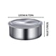 thumbnail image 4 of Cinco cajas de acero inoxidable para conservar alimentos frescos con tapas herméticas | Contenedores herméticos duraderos y sellados para refrigerador | Recipientes multiusos para almacenar aliment, 4 of 5