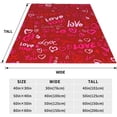 thumbnail image 2 of Couverture Jetée à Cœurs d'Amour Rouges Saint-Valentin Couverture Douillette et Douce pour Canapé Sofa Chaise Lit Polaire Thermique Duveteuse Couvertures de Voyage 80 X 60 Po Décoration de Maison pour les Fêtes, 2 of 7