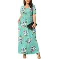 thumbnail image 2 of JuneFish Women's Summer Plus Size 2X to 6X Maxi Loose Dress with Pockets, 2 of 5