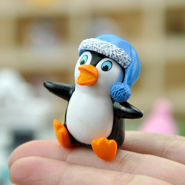 4 pièces vêtements d'hiver pingouin décor belle pingouin poupée artisanat  dessin animé Micro paysage décoration drôle téléphone pendentifs bricolage