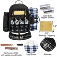 thumbnail image 2 of Mochila para picnic Sunflora para 4 personas con set de cesta y manta para 2, 2 of 8