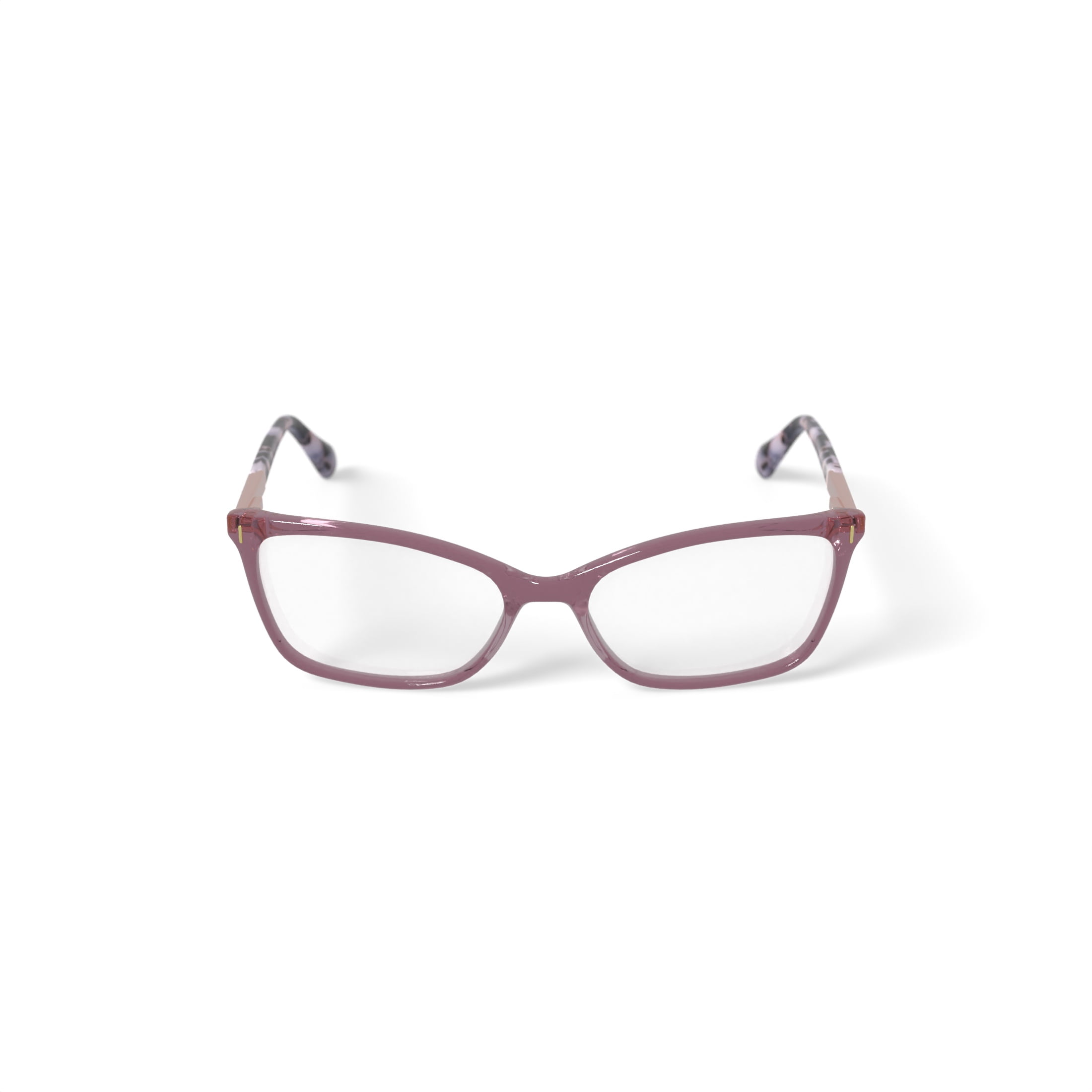 True Religion Women's T024 Rectangular Prescription Eyeglasses with Case, Crystal Pink