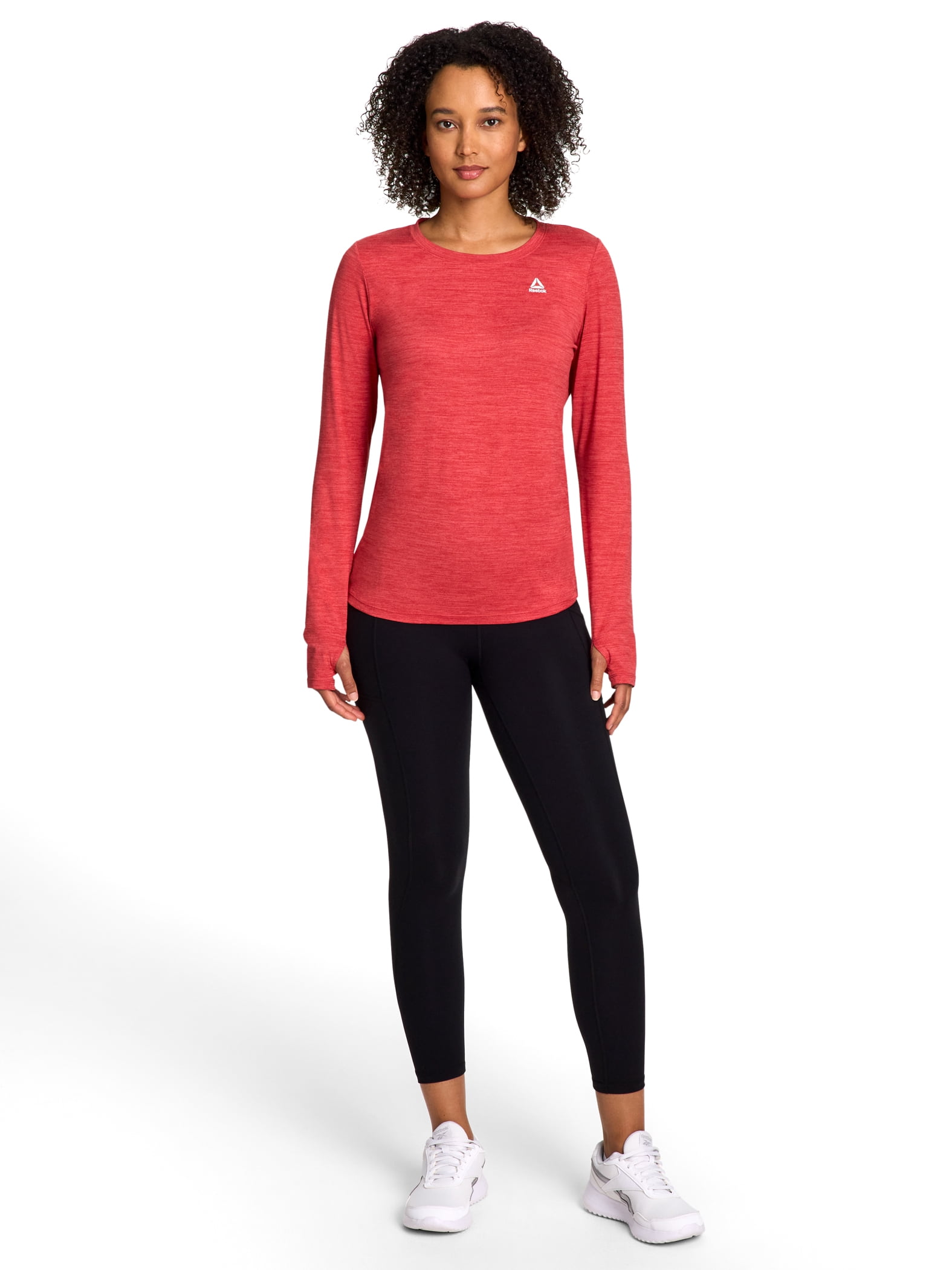 Reebok Women's and Women's Plus Legacy Core Knit Performance Long Sleeve Shirt, Sizes XS-4X