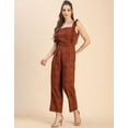 thumbnail image 2 of Moomaya Sleeveless Square Neck Full Leg Rayon Jumpsuit -Women's Printed Jumpsuit, 2 of 9