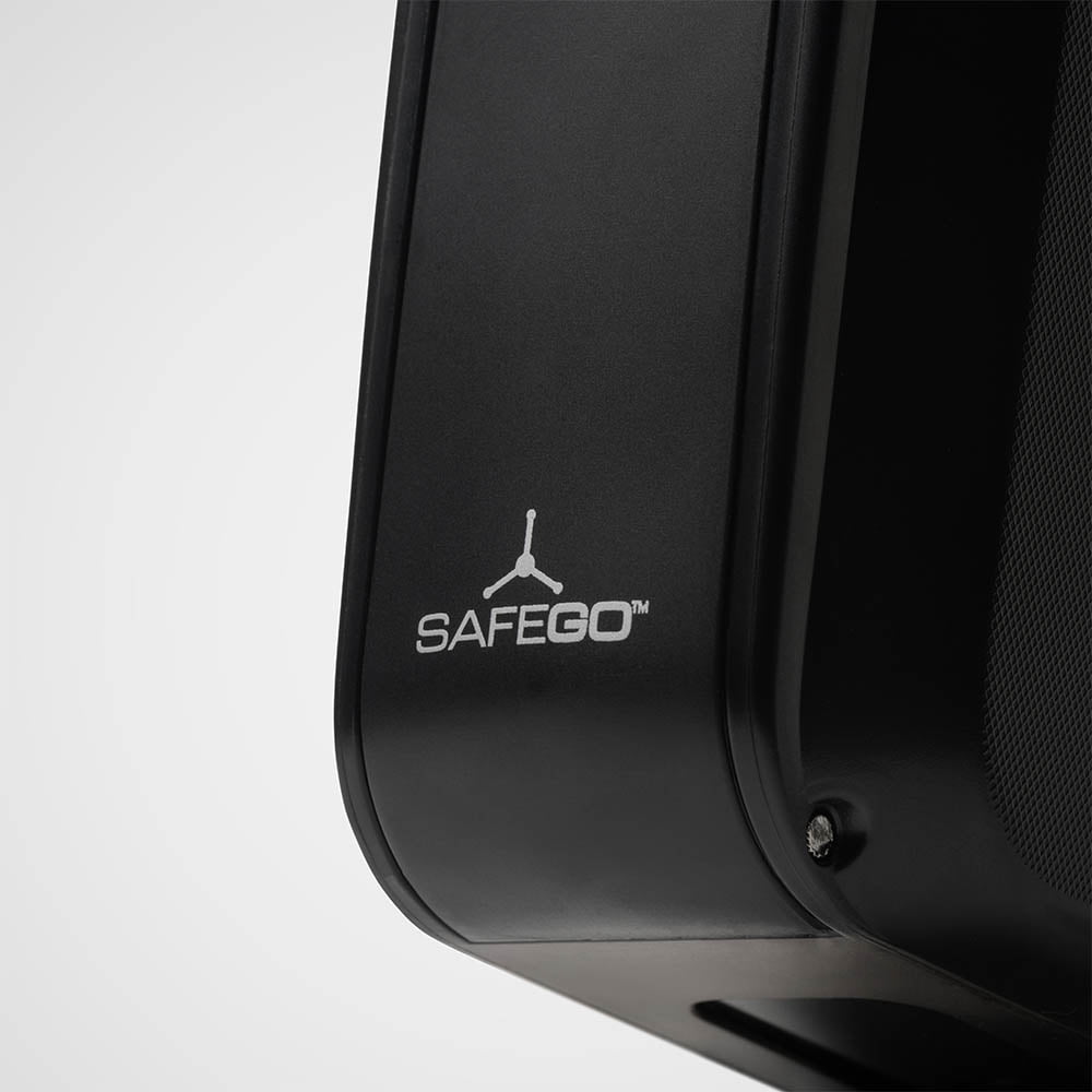 SAFEGO Portable Indoor/Outdoor Lock Box Safe with Key and Combination Access (Compact, Black)