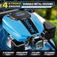 thumbnail image 6 of Professional Self-Propelled Gas Lawnmower, 21-Inch Cutting Deck, 201cc 4-Cycle Engine, 7 Levels Adjustable Cutting Height, 3-in-1 Functions (Bagging, Mulching and Side Discharge), 6 of 8