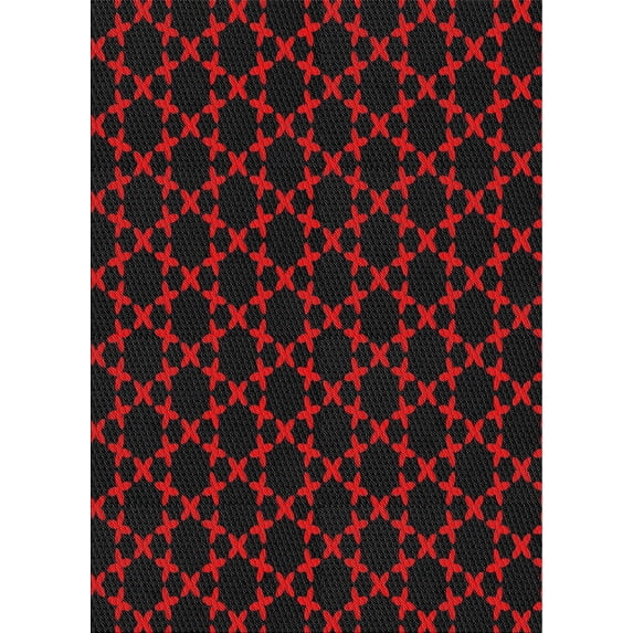 Ahgly Company Indoor Rectangle Patterned Red Novelty Area Rugs, 4' x 6'