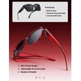 thumbnail image 4 of Polarised Fit Over Sunglasses for Women Over Prescription Glasses - Oversized Lightweight 24g UV400, 2-in-1 Wear Over or Alone, Anti-Glare for Driving Beach Golf Outdoor, 4 of 9