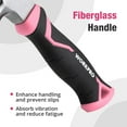 thumbnail image 4 of WORKPRO 8 oz Claw Hammer with Fiberglass Handle, All Purpose Hammer with Forged Hardened Steel Head, Pink Ribbon, 4 of 7