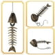 thumbnail image 2 of 2 PCS-Fish Skeleton Windchime Vintage Fishbone Wind Chimes Bell Metal Fish Bone Cast Iron Wind Chimes for Garden Home, 2 of 5