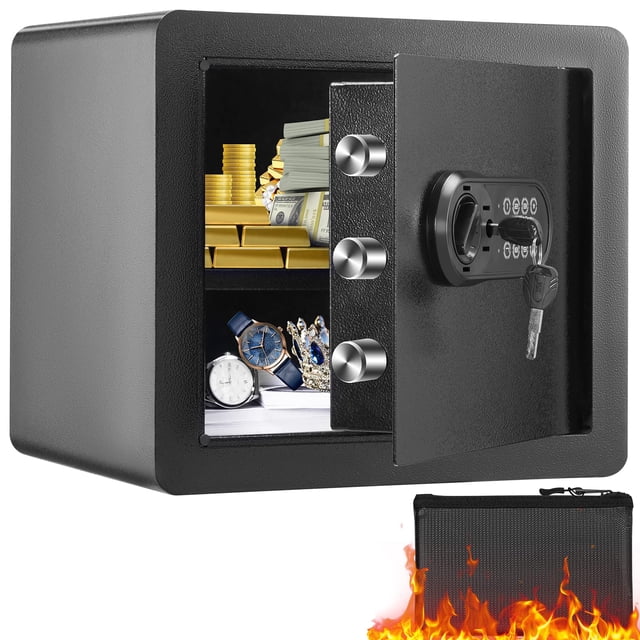 Caja fuerte de seguridad VEVOR de 1.2 pies cúbicos con teclado digital y 2 llaves