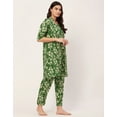 thumbnail image 3 of Moomaya Sleepwear, 3 Pcs Cotton Loungewear Set, Printed Top Pajama & Shrug Night Suit Set, 3 of 9