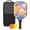 Black, variant on Pickleball Paddles Set Of 1, Fiberglass Surface, Vintage Floral Print, 1 Paddle, 2 Balls & Bag