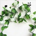 thumbnail image 6 of Sinhoon Artificial Rose Vine with Eucalyptus Leaves, Silk Rose Artificial Flowers Hanging Rose Ivy Hanging Baskets for Wedding Arch Garden Background Decor(Purple), 6 of 6