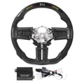 thumbnail image 2 of Steering Wheel, Nappa Steering Wheel Easy Install D-Type Racing Flat Bottom  For Car, 2 of 8