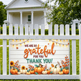 thumbnail image 7 of Decorative Design Thank You Banner Colorful Pumpkins Fall Leaves Autumn Theme for Indoor Decoration Family Gathering Thanksgiving Party, 7 of 7