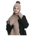 thumbnail image 2 of Women's Winter Plus Wool Warm Fashion Headwear Ear Knitted Hat, 2 of 3