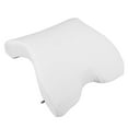 thumbnail image 2 of Almohada para brazos con espuma viscoelástica de rebote lento y forma de U arqueada, color blanco, para dormir durante viajes, 2 of 15