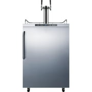 Summit Commercial 24-Inch 5.6 Cu. Ft. Outdoor Rated Double Tap Beer Dispenser / Kegerator - SBC635MOS7TWIN