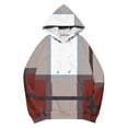 thumbnail image 2 of Uootdi Oversized Hoodies for Women Long Sleeve Shirts for Women Color Block Patchwork Contrast Hoodie Sweatshirt Hooded To Gift ps Drawstring Pullover, 2 of 5