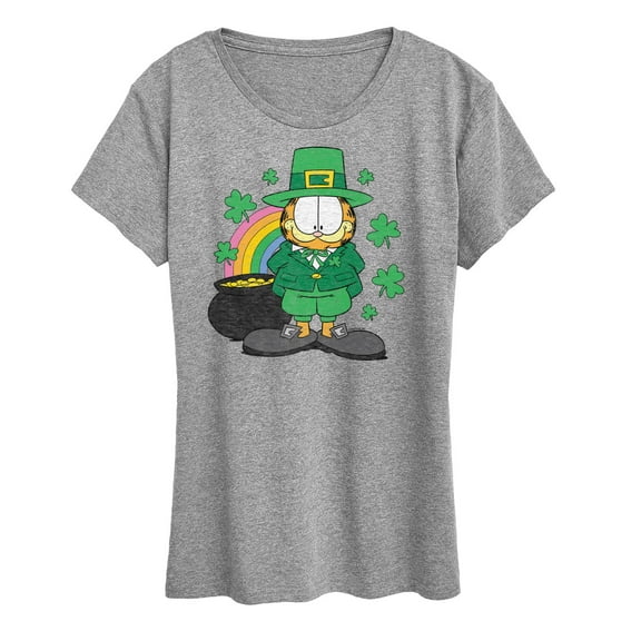 Garfield - Rainbow Shamrocks - Women's Short Sleeve Graphic T-Shirt