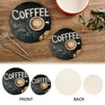 thumbnail image 4 of Wobogo Coffee Time Trivets Potholders Set of 2 Cotton Woven Round Hot Plate Mats for Hot Dishes Bowls Teapots, 4 of 7