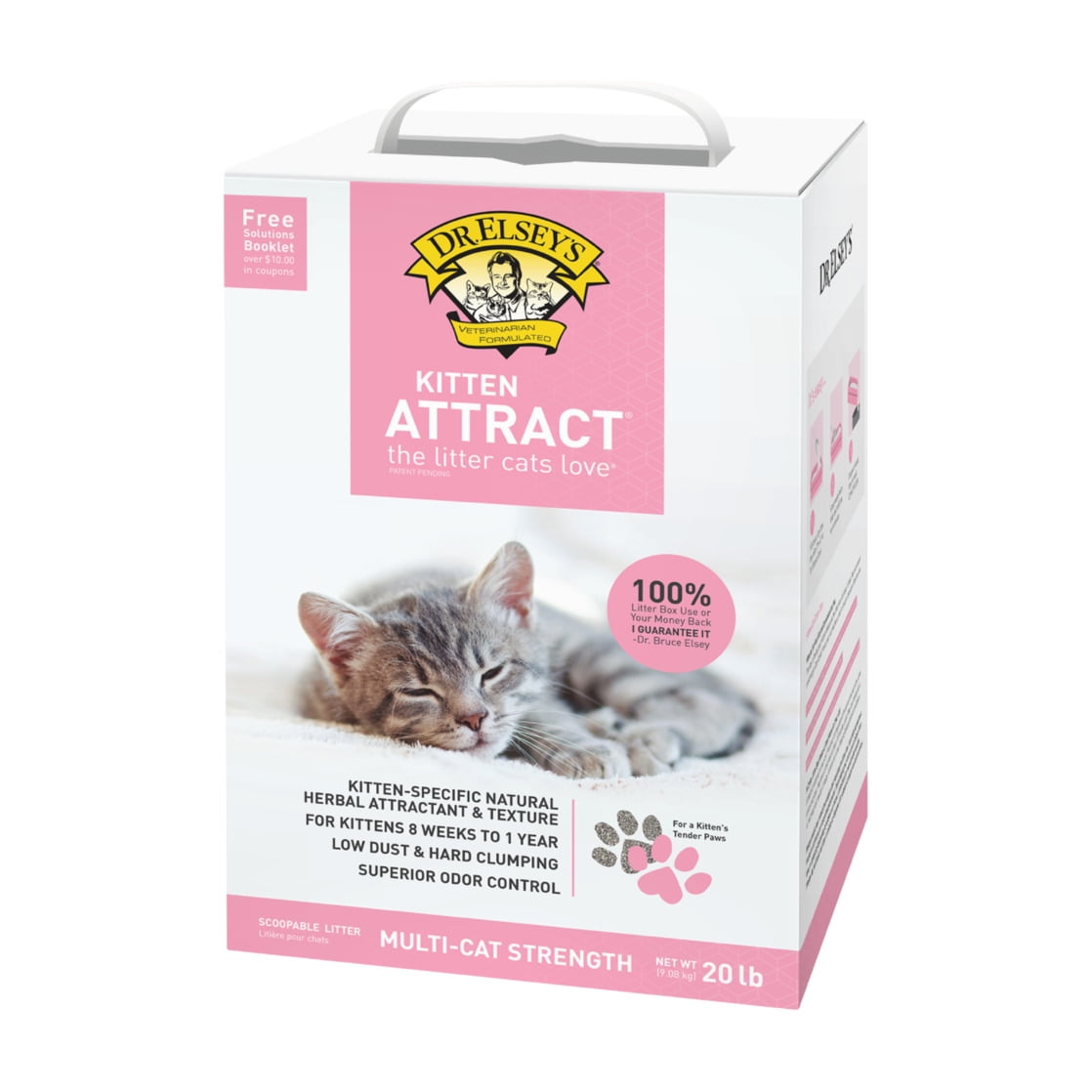 Dr. Elsey's Kitten Attract Clumping Clay Cat Litter 20 lb. Box