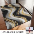 thumbnail image 3 of Black and Gold Marble Pattern Washable Non Slip Indoor Door Mat, Decorative Entry Rug for Entrance, Bedroom, Kitchen, Bathroom, 20"x32", 3 of 6