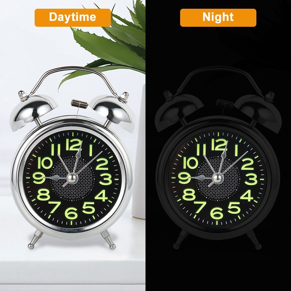 Night Luminous Classic Alarm Clock Dual Bell Loud Alarm Clock Bedside