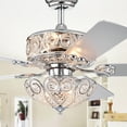 thumbnail image 3 of Catalina Chrome-Finish 5-blade 52-inch Crystal Ceiling Fan (Includes Remote and Light Kit), 3 of 8