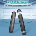 thumbnail image 3 of Estuche SSD 2 en 1 Cateissary Adaptador de caja de disco duro inteligente para computadora portátil Negro, 3 of 6