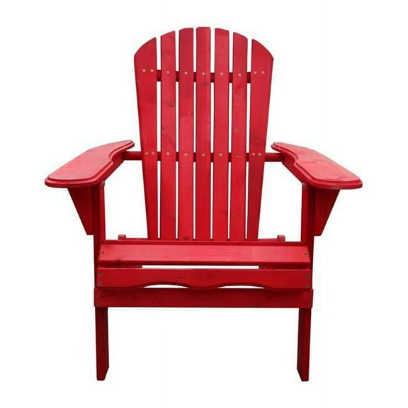 W Unlimited SW1912RD Oceanic Folding Adirondack Chair, Red