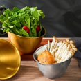 thumbnail image 3 of LEEYNEER Stainless Steel Inclined Basin Fruit Metal Popcorn Bowl Lettuce Vegetable Mixing Bowls Mini, 3 of 6