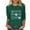 Green, variant on BLVB Womens 3/4 Sleeve Crew Neck Valentine T Shirts Heart Printed Graphic Basic Tee Tops Spring Fall Fashion Shirts