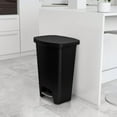 thumbnail image 6 of Favory 13 Gallon Trash Can | Plastic Kitchen Waste Bin with Odor Protection of Lid | Hands Free with Step On Foot Pedal and Garbage Bag Rings,Black,1, 6 of 6