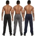thumbnail image 4 of Zupo 3 Pack: Men's Active Performance Closed Mesh Track Jogging Drawstring Sweatpants with Pockets X-Large, Set A, 4 of 5