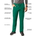 thumbnail image 3 of Adar Addition Scrubs for Men - Slim Leg Cargo Drawstring Scrub Pants - A6106 - Hunter Green - M, 3 of 8