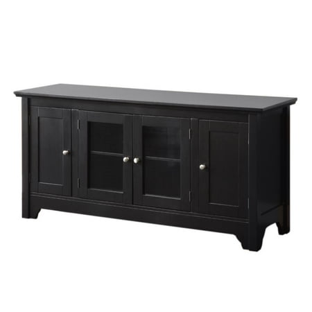 Walker Edison - 52" 4 Door Media Storage TV Stand for Most Flat-Panel TV's up to 58" - Black