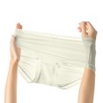 thumbnail image 3 of Womens' Plus Size Seamless Underwears Cotton Medium-Waist Briefs Solid Color Women Underwear, 3 of 4