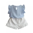 thumbnail image 2 of 2PCS Set Toddler Kids Baby Girls Outfits Clothes T-Shirt Vest Tops+Shorts Pants 3-8Y, 2 of 7